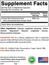 Nova Nutritions 2 Pack Konjac Root Glucomannan Capsules 2000 mg/Serving Veggie Caps 180 Count (Total 360 Capsules)